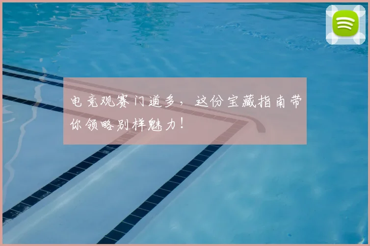 电竞观赛门道多，这份宝藏指南带你领略别样魅力！